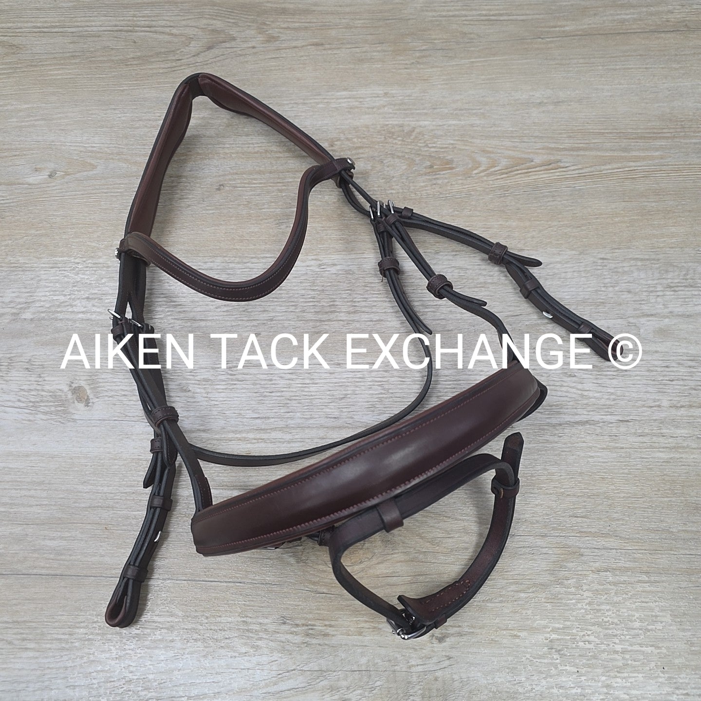 Montar Fair Bridle with Removable Flash, No Reins, Brown, Size Full