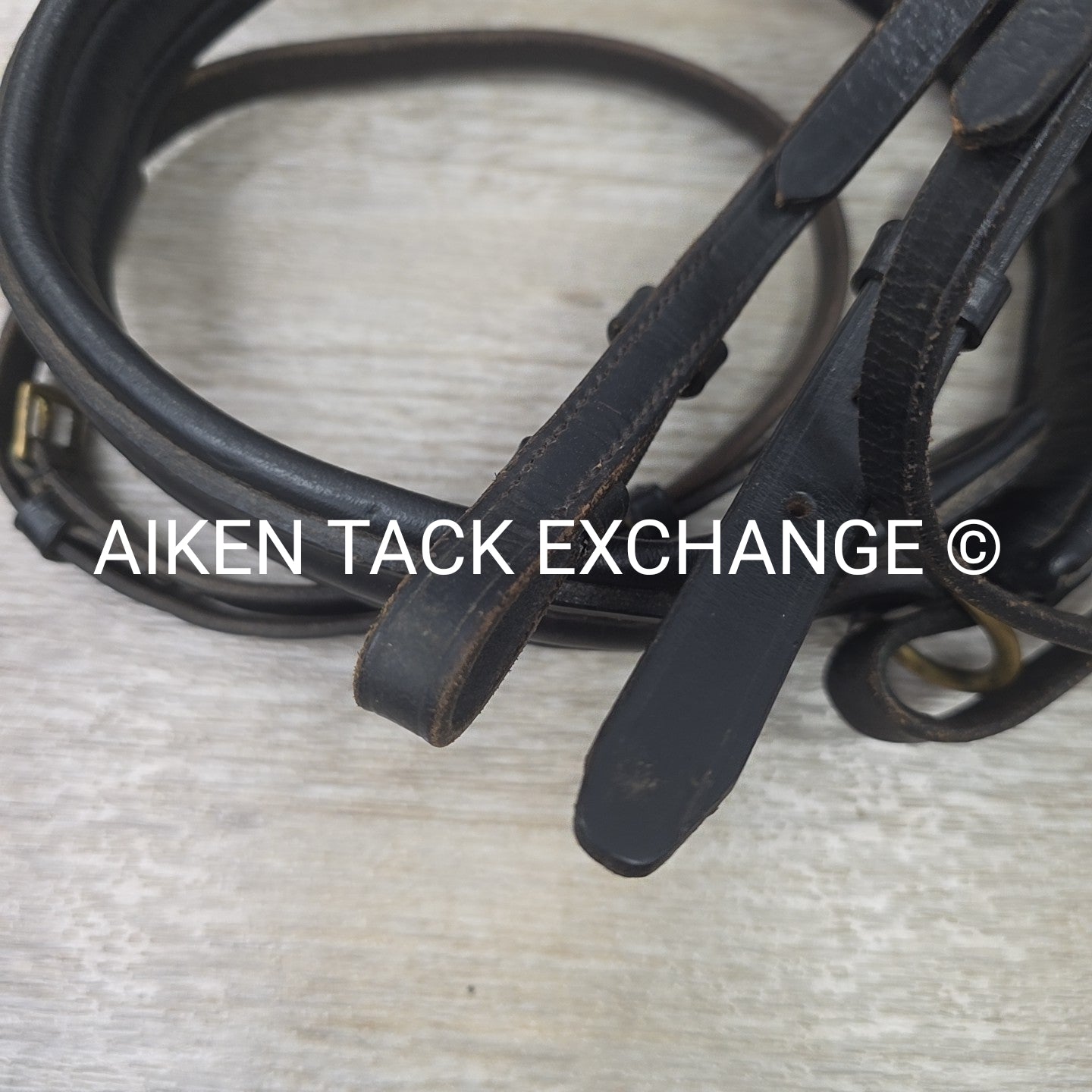 BARGAIN BUNDLE: Flash Dressage Bridle, Fancy Stitched Flash Noseband & Plain Rai