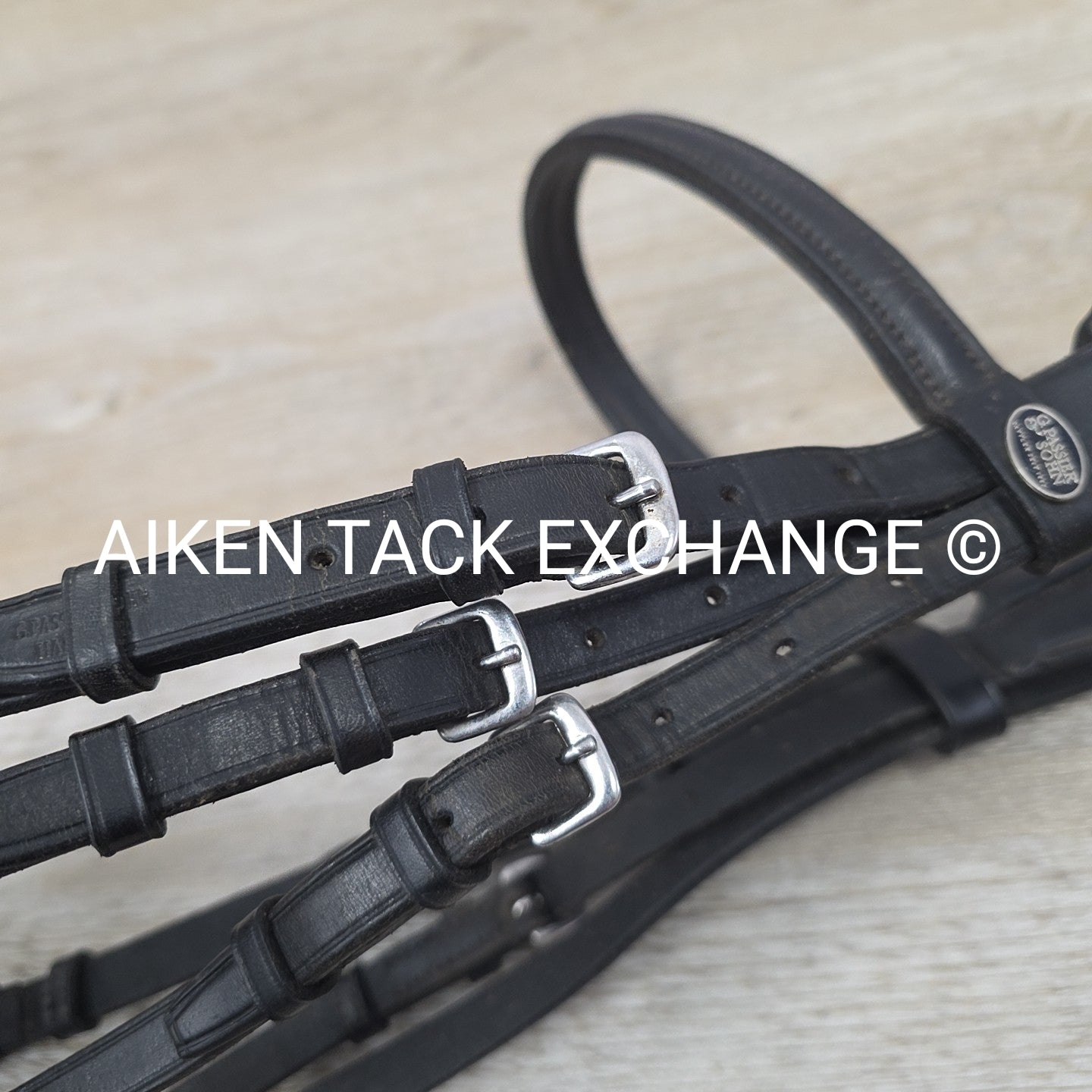 Passier & Sohn Flash Bridle with Cotton Web Reins, Black, Size Full