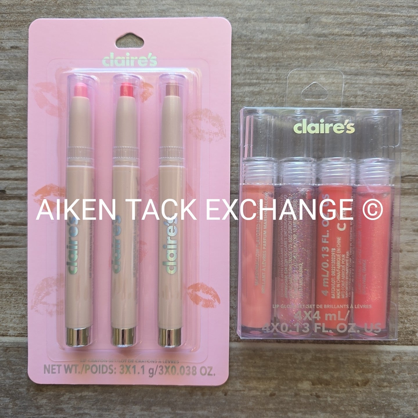 Claire's Lip Gloss Set (4) & Lip Crayon Set (3)