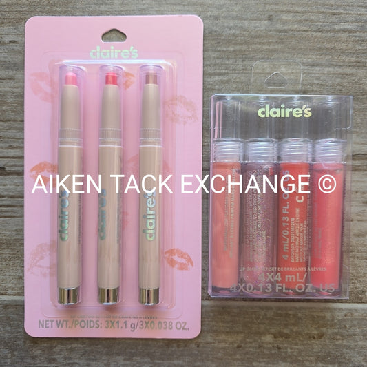 Claire's Lip Gloss Set (4) & Lip Crayon Set (3)