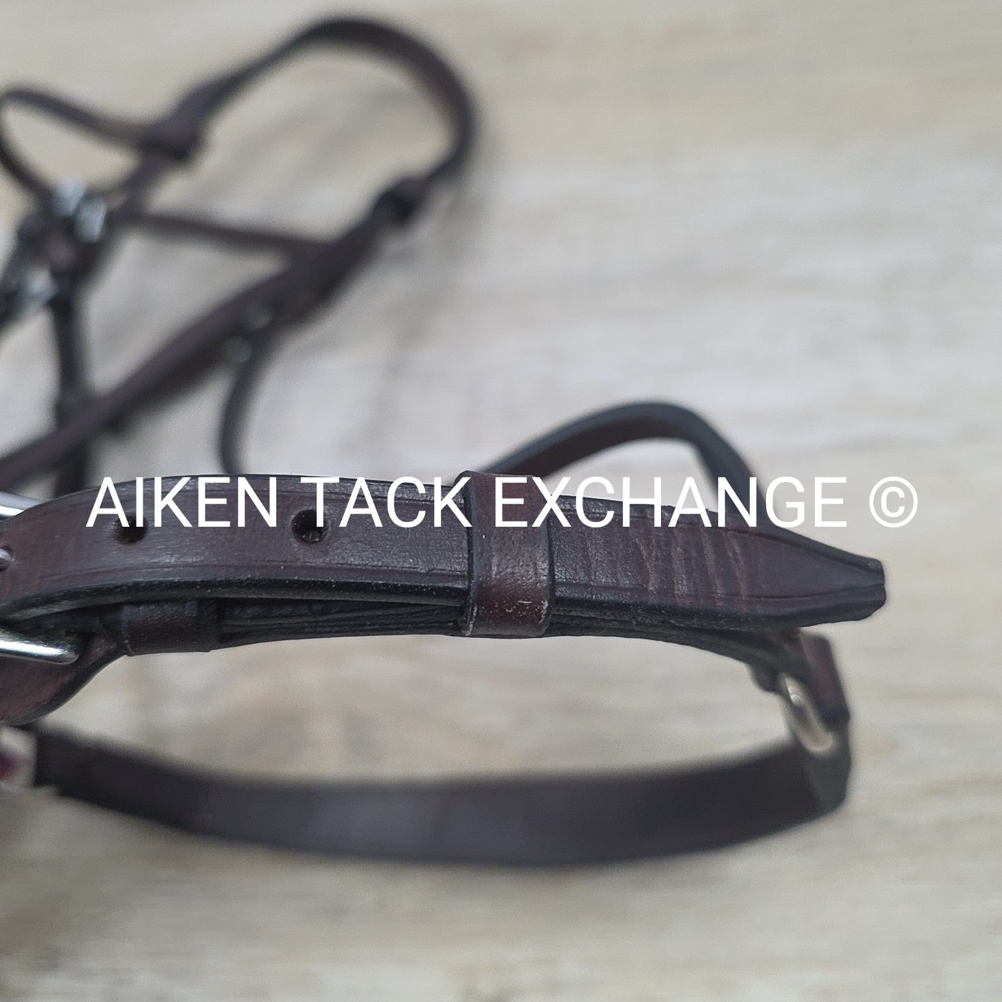 Plain Bridle with Drop Noseband, No Reins, Brown, Size Cob