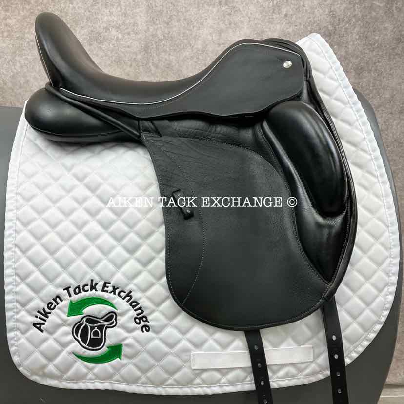 2015 Custom Saddlery Everest Monoflap Dressage Saddle, 18" Seat, Short Flap, Adjustable Tree, Wool Flocked Panels