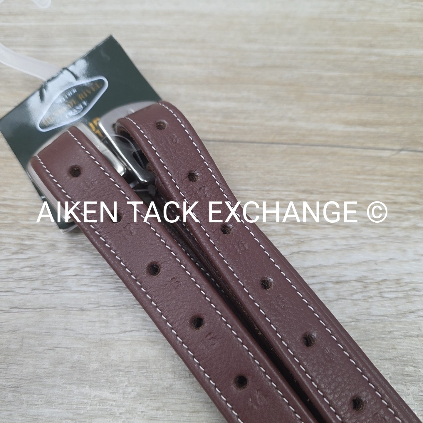 HDR Laureate Triple Covered Stirrup Leathers with Flat Buckles, Oakbark, 60"