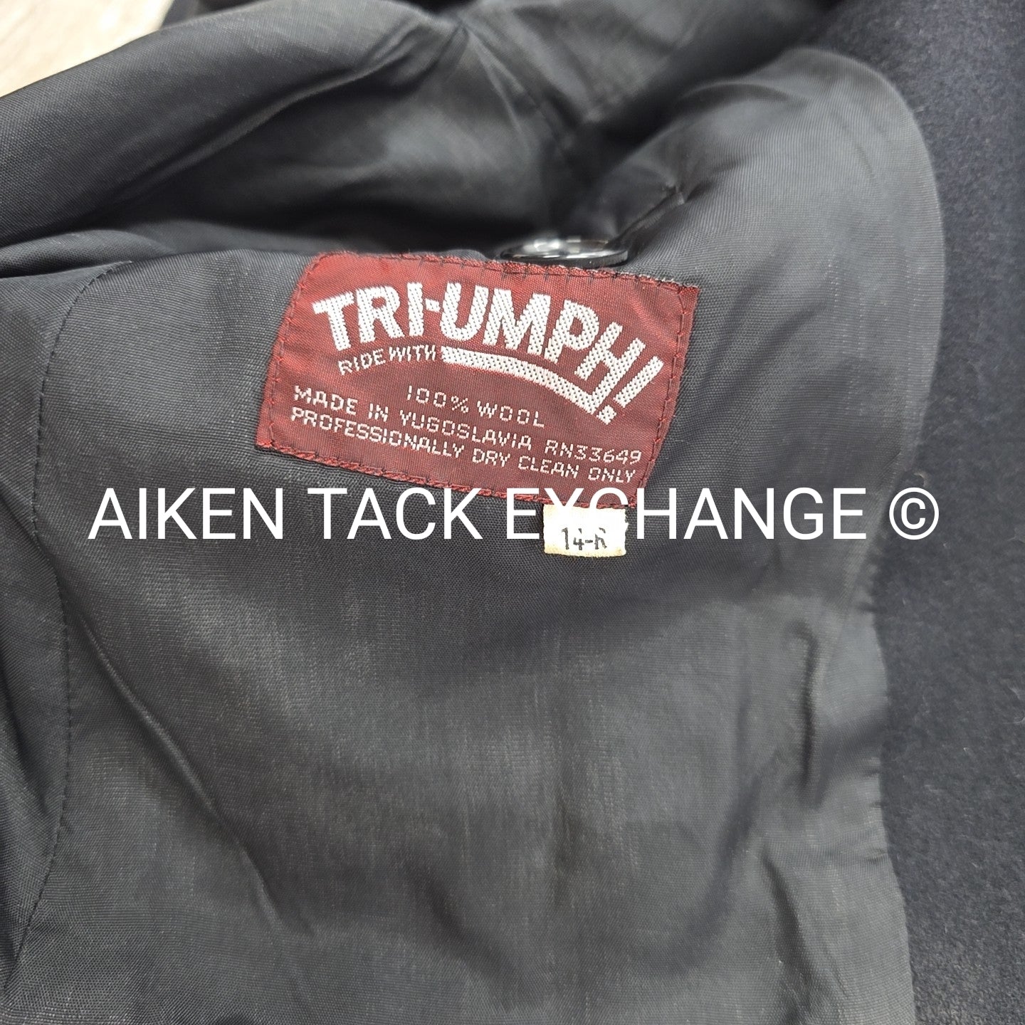 Tri-Umph Wool Hunt Coat, Size 14 Regular