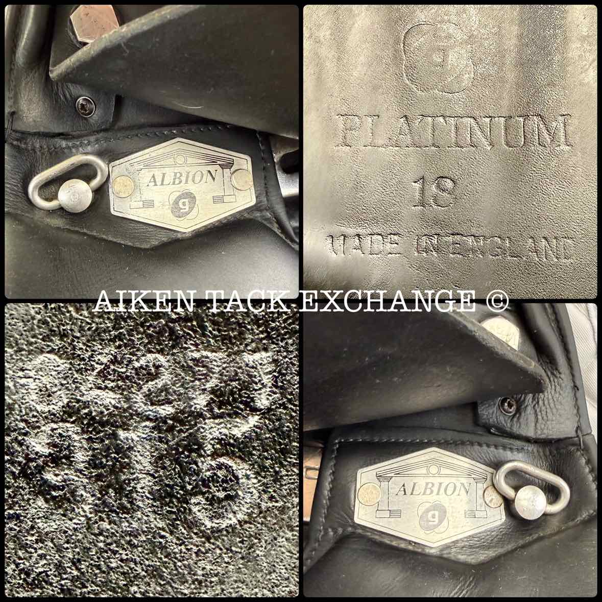 Albion Platinum Genesis Dressage Saddle, 18" Seat, Medium Tree, Wool Flocked Panels