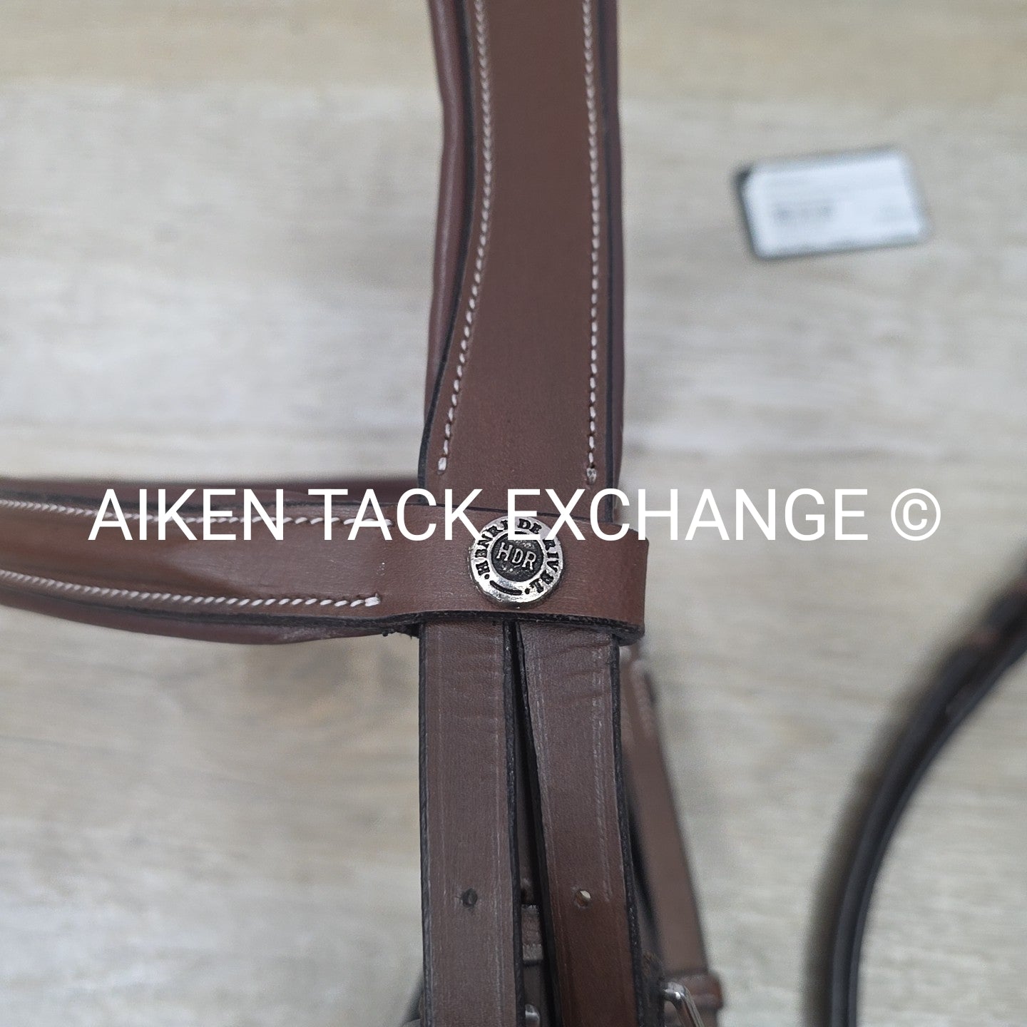 HDR Pro Mono Crown Fancy Stitch Padded Bridle with Reins, Brown, Oversize