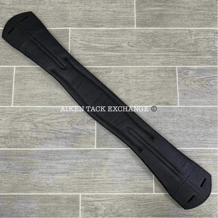Trilogy Padded Leather Contoured Dressage Girth, Black, 24"
