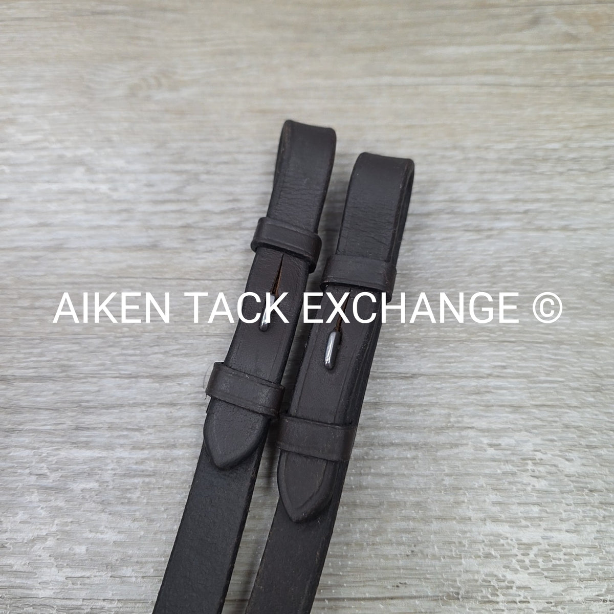 Flat Laced Reins, Brown, 56"