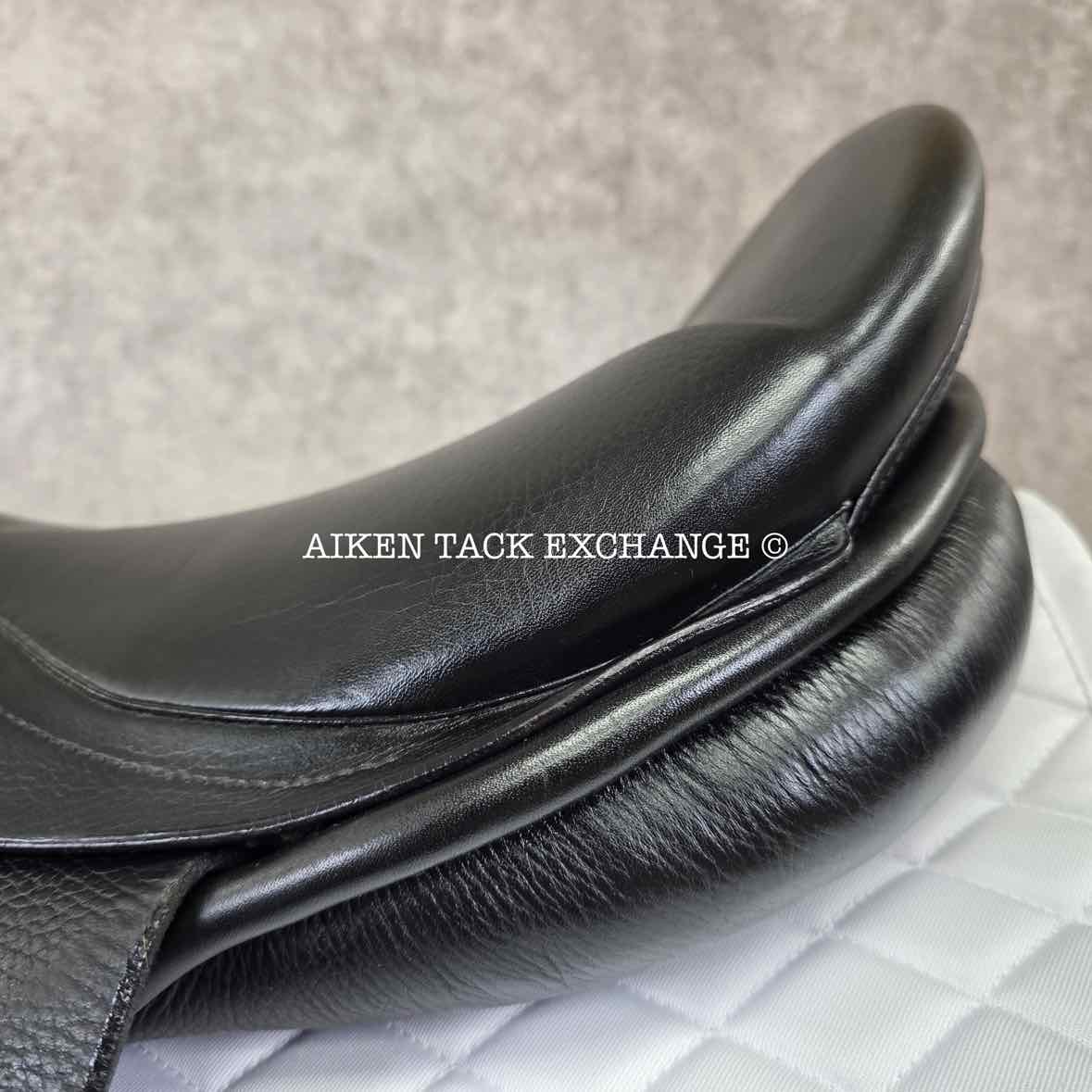 2017 Stubben Genesis Special Dressage Saddle, 17.5" Seat with Biomex, 27cm Tree - Narrow, Wool Flocked Panels