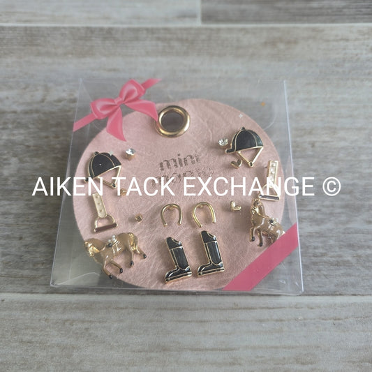Equestrian Earring Set - 8 Pairs Total