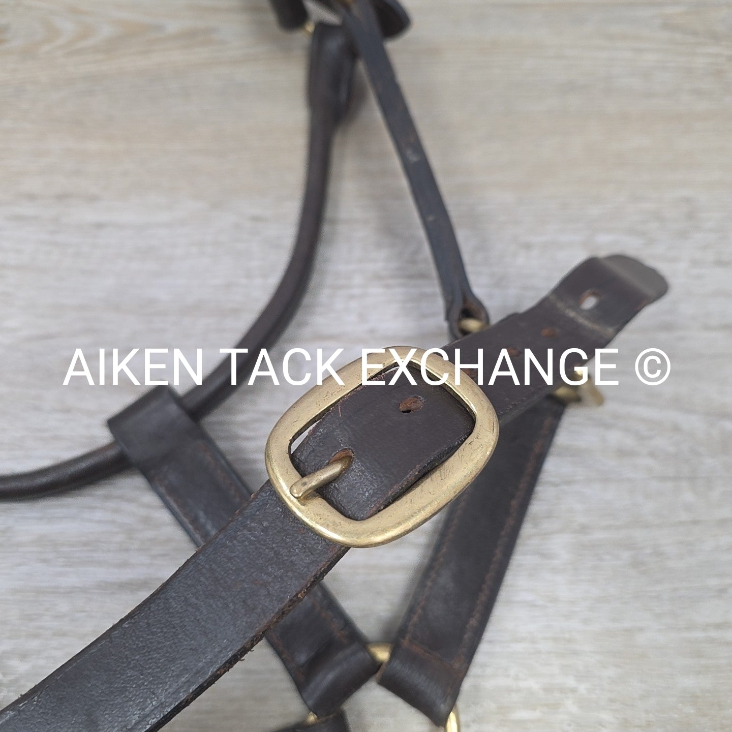 Leather Halter, Brown, Size Full