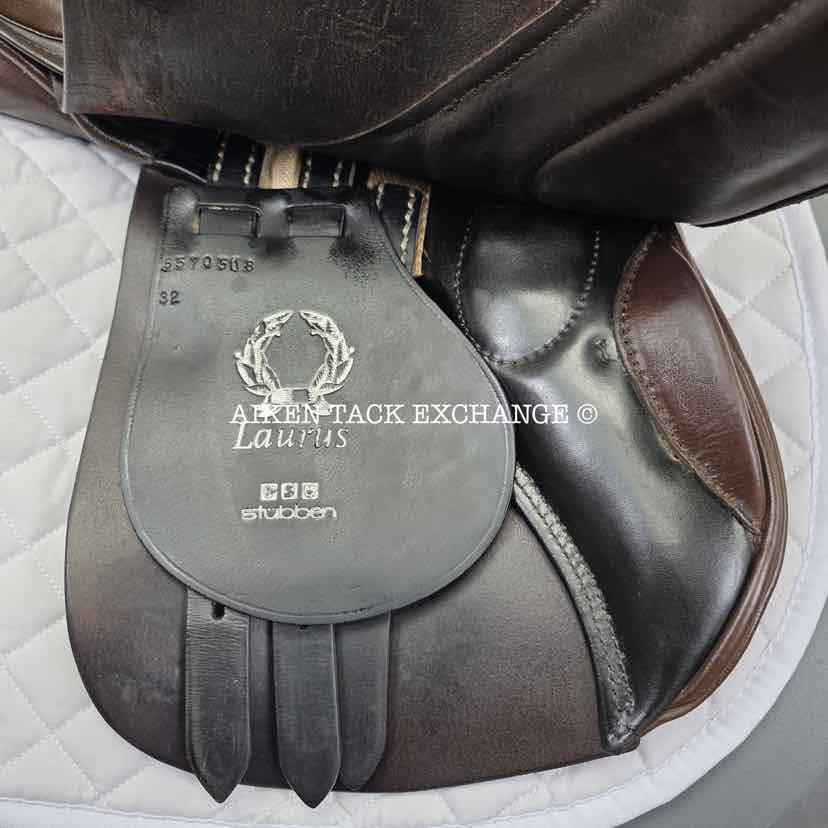 Stubben Laurus All Purpose Jump Saddle, 16" Seat, 32cm Tree - Extra Wide, Wool Flocked Panels