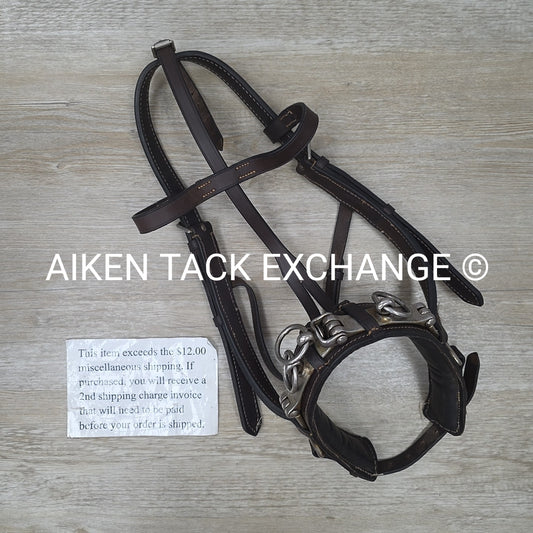 Society of Master Saddlers Lunging Cavesson, Brown, Size Cob