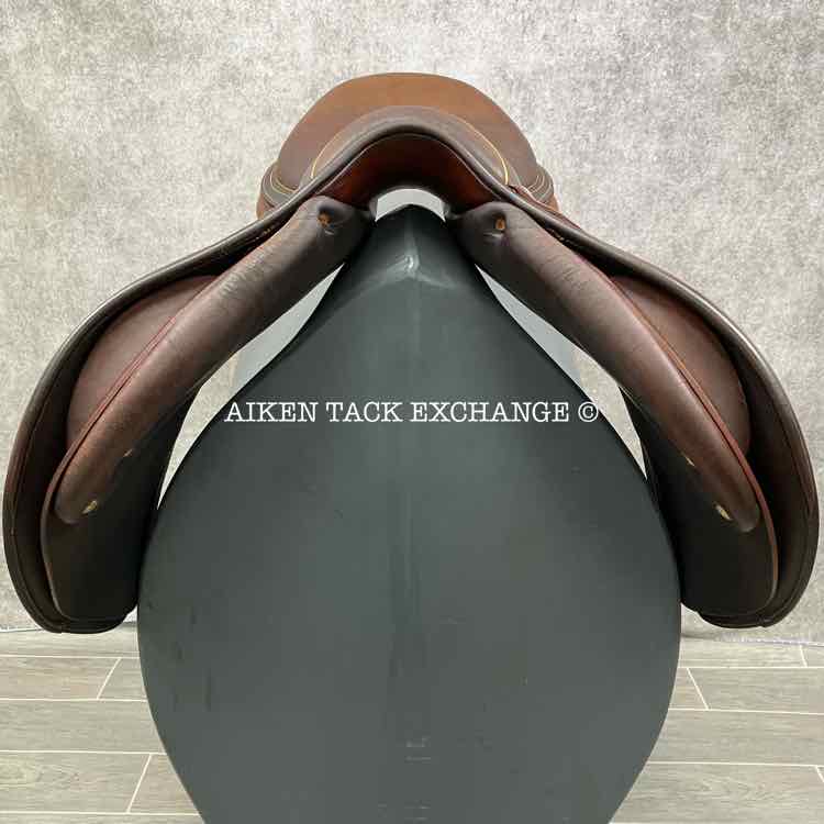 2002 Luc Childeric M Close Contact Jump Saddle, 17" Seat, 3 Flap, AO Tree - Medium Wide/Wide, Foam Panels