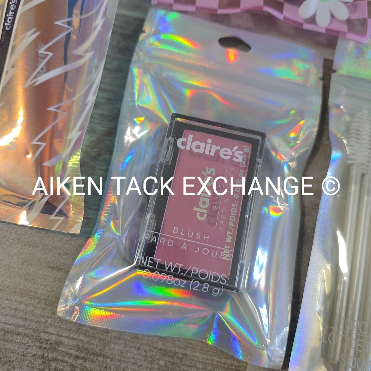 Claire's Makeup Bundle - Blush, Sponge, Eyeliner/Shadow Set, Spoolies, Eyeshadow