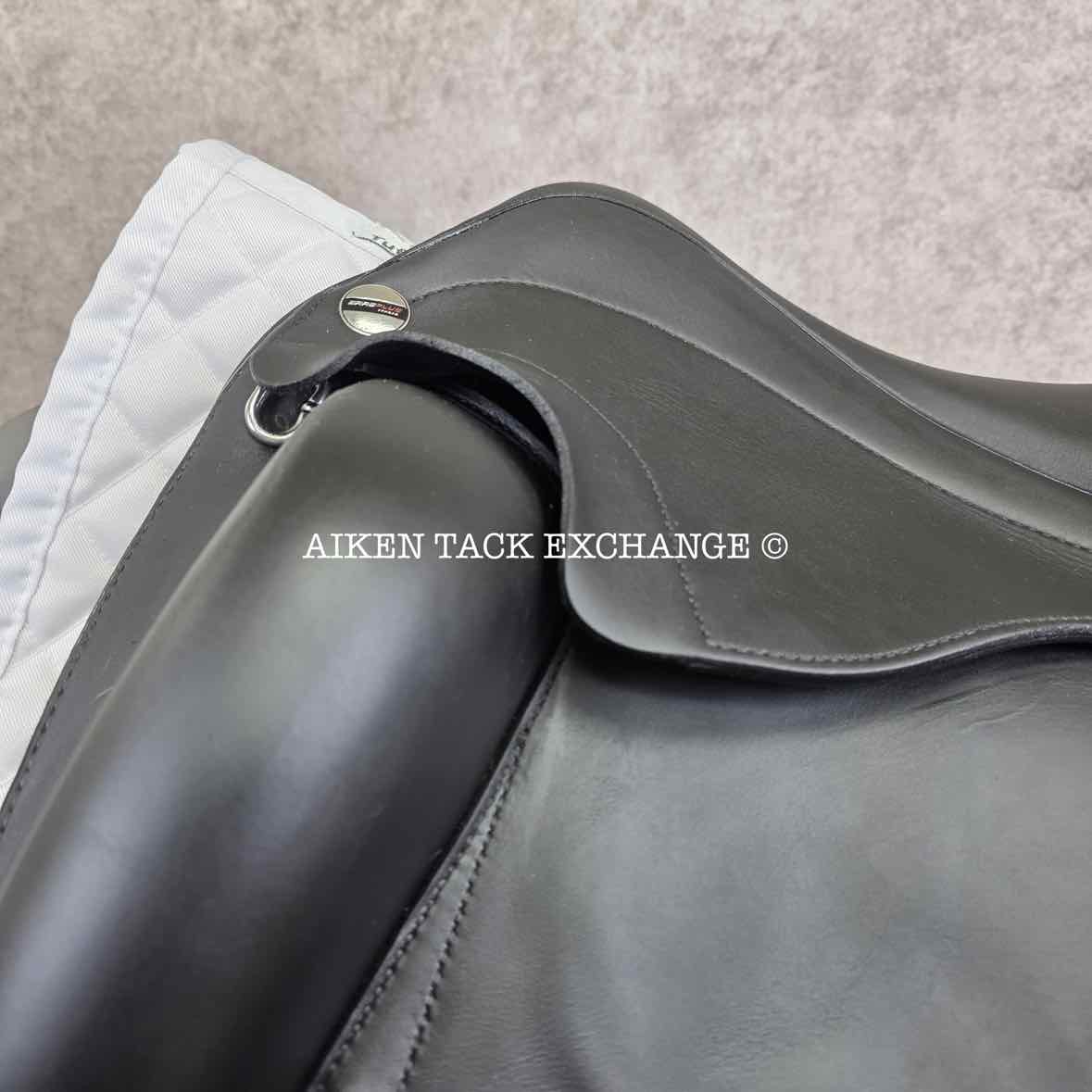 2018 Erreplus Freestyle Monoflap Dressage Saddle, 17" Seat, Adjustable Tree, Wool Flocked Panels