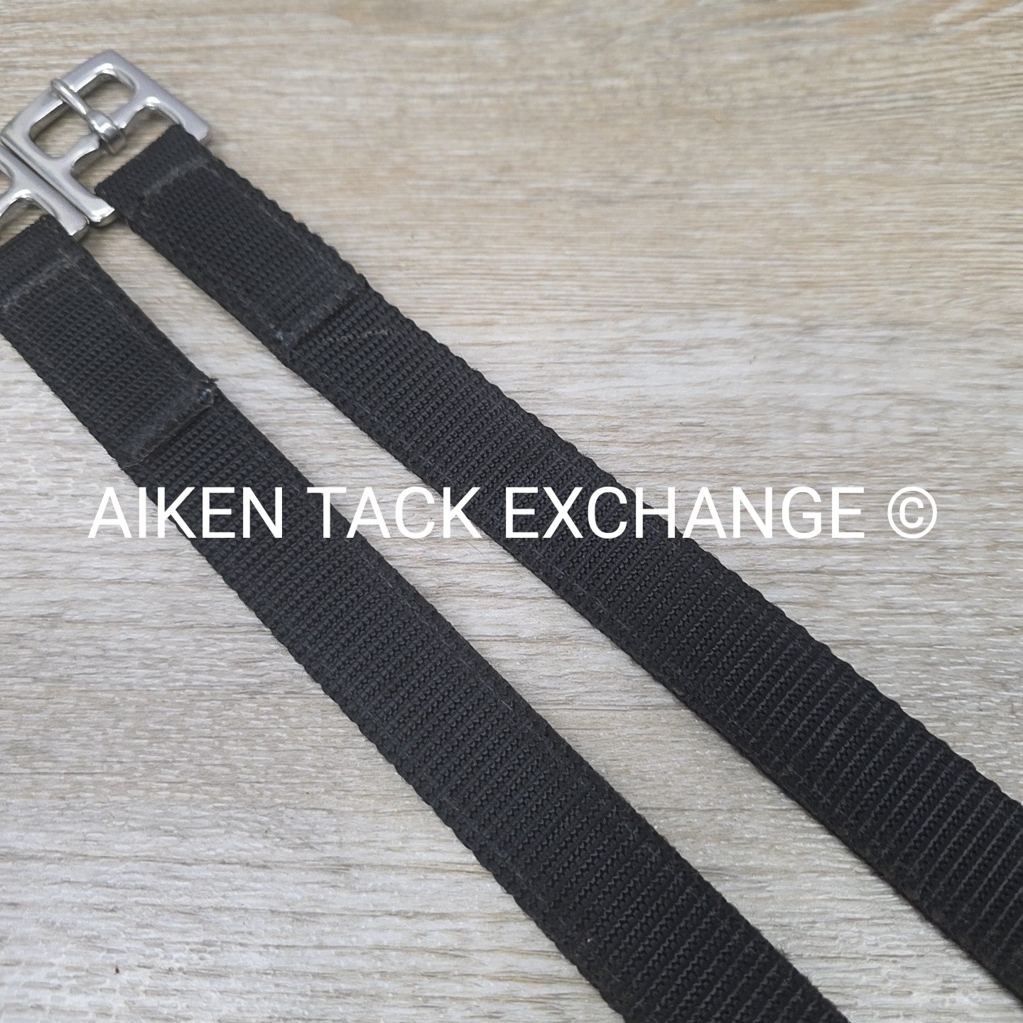 Nylon Stirrup Leathers, Black, 52"
