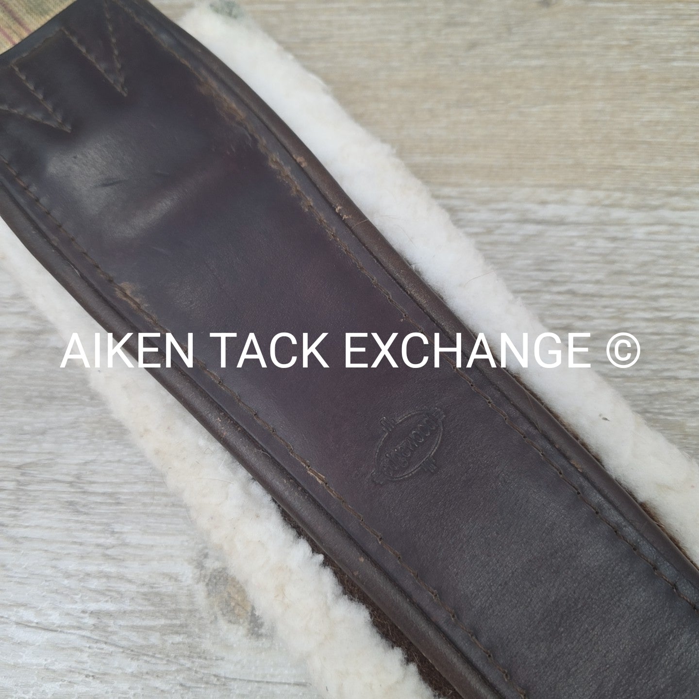 Edgewood Girth with Velcro Fleece & Double End Elastic, Brown, 56"