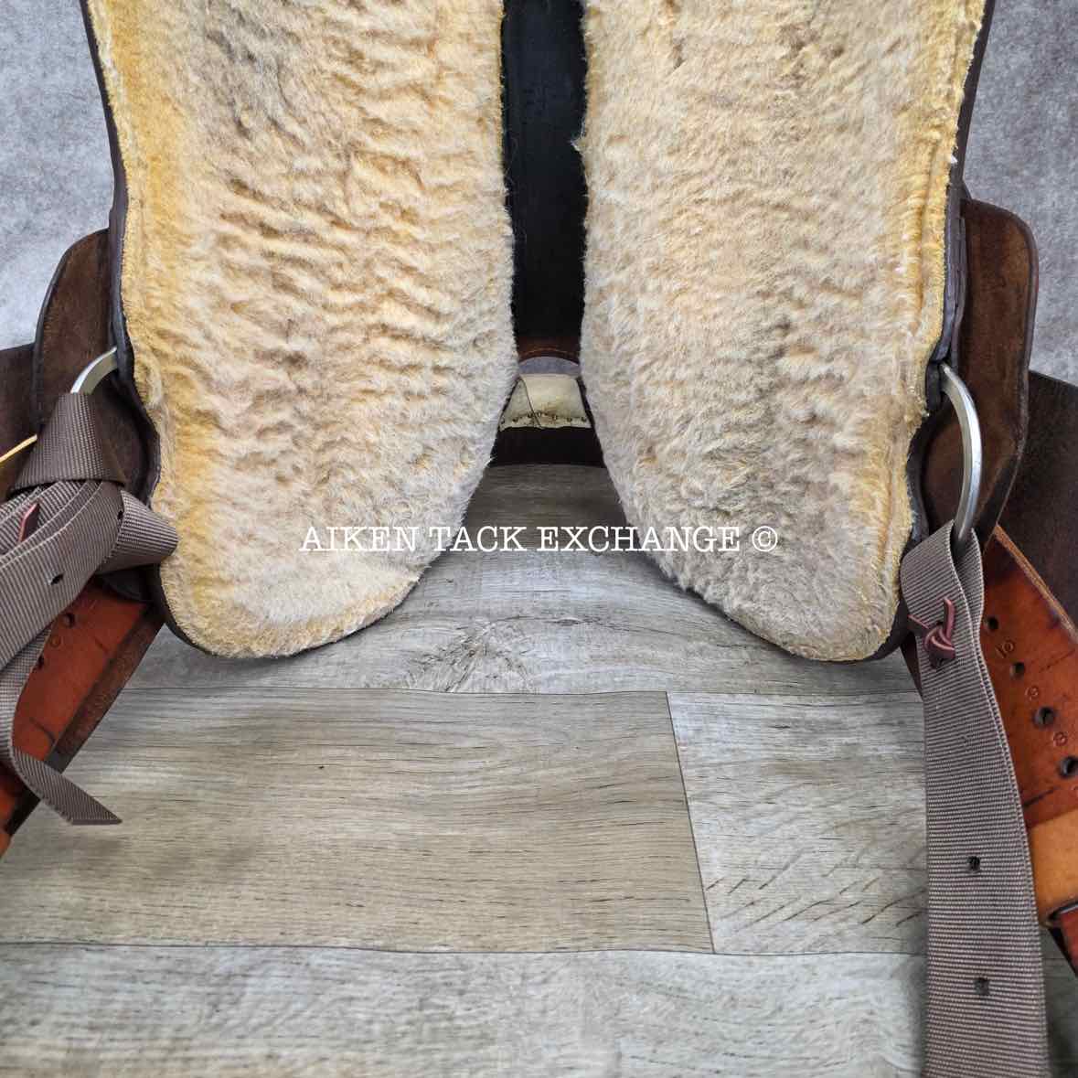 Bona Allen Western Roping Saddle, 15" Seat, Regular Tree - Semi QH Bars