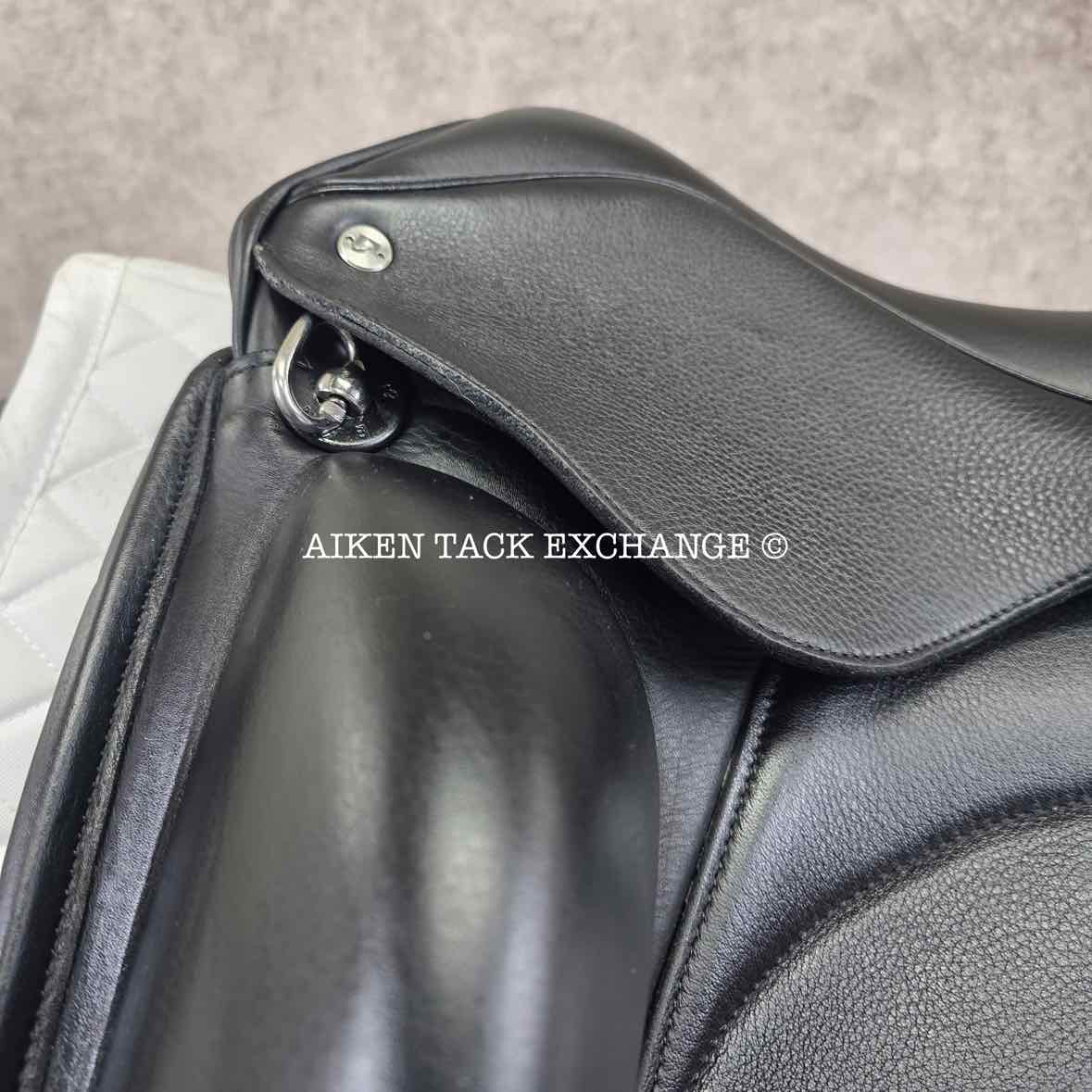 2023 Envy by Custom Saddlery Motion Monoflap Dressage Saddle, 17.5" Seat, Adjustable Tree, Wool Flocked Panels