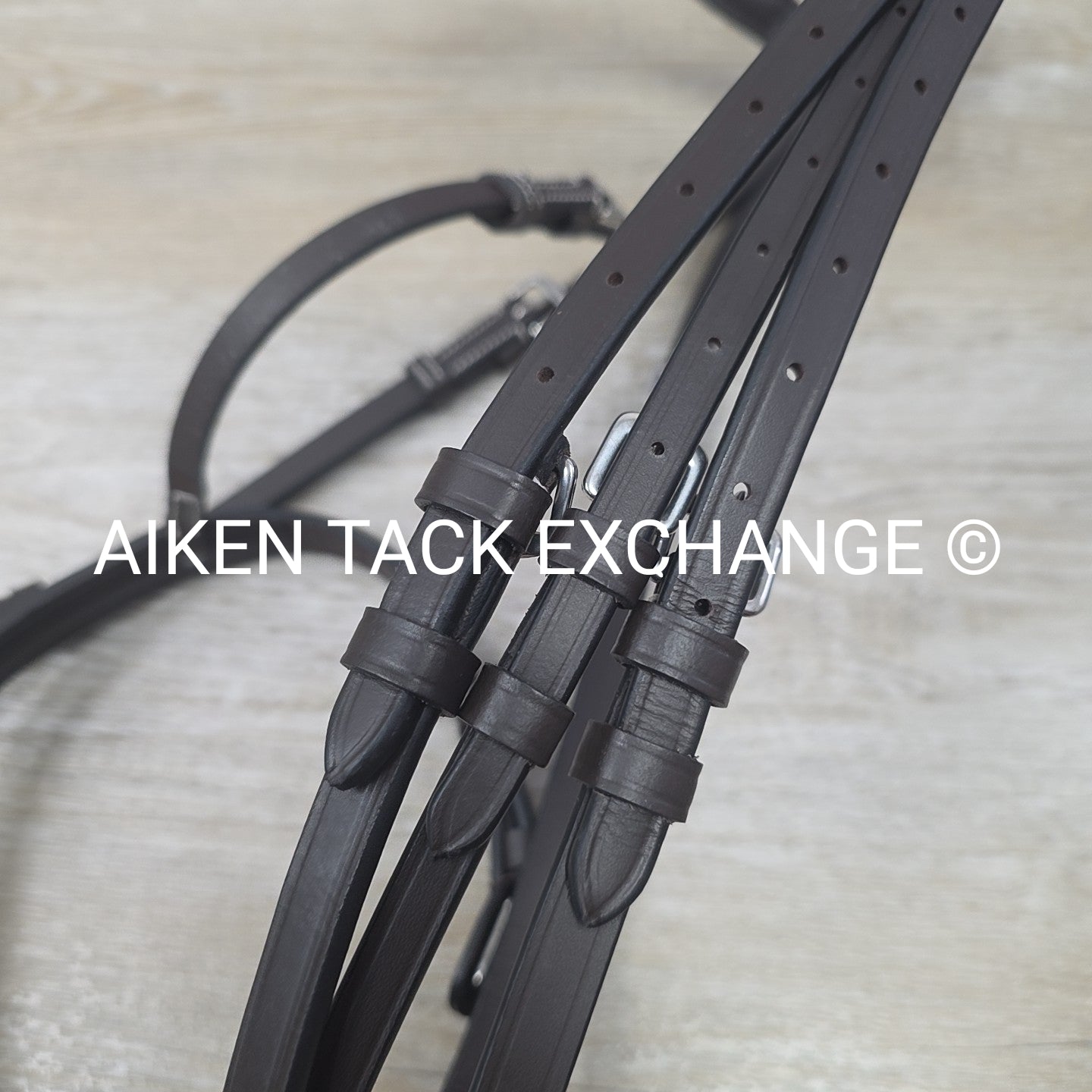 HDR Pro Mono Crown Fancy Stitch Padded Bridle with Reins, Havana Size Full/Horse