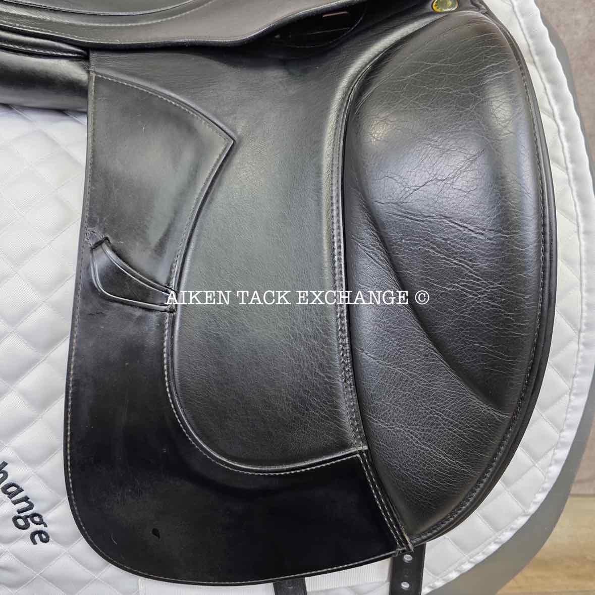2008 Prestige Galileo Dressage Saddle, 17" Seat, 34 Tree - MW, Wool Flocked Panels