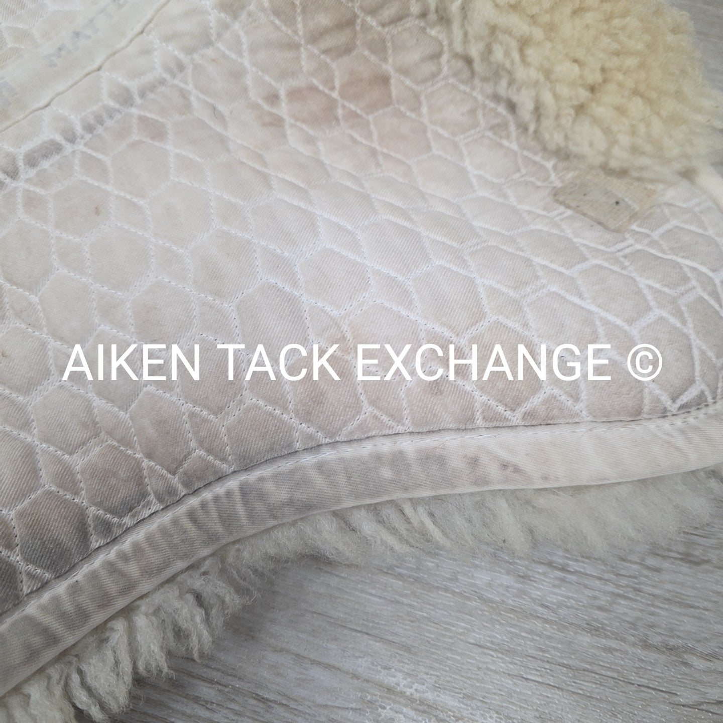 Mattes Platinum Dressage Sheepskin Half Pad with Rear Trim, Size Large