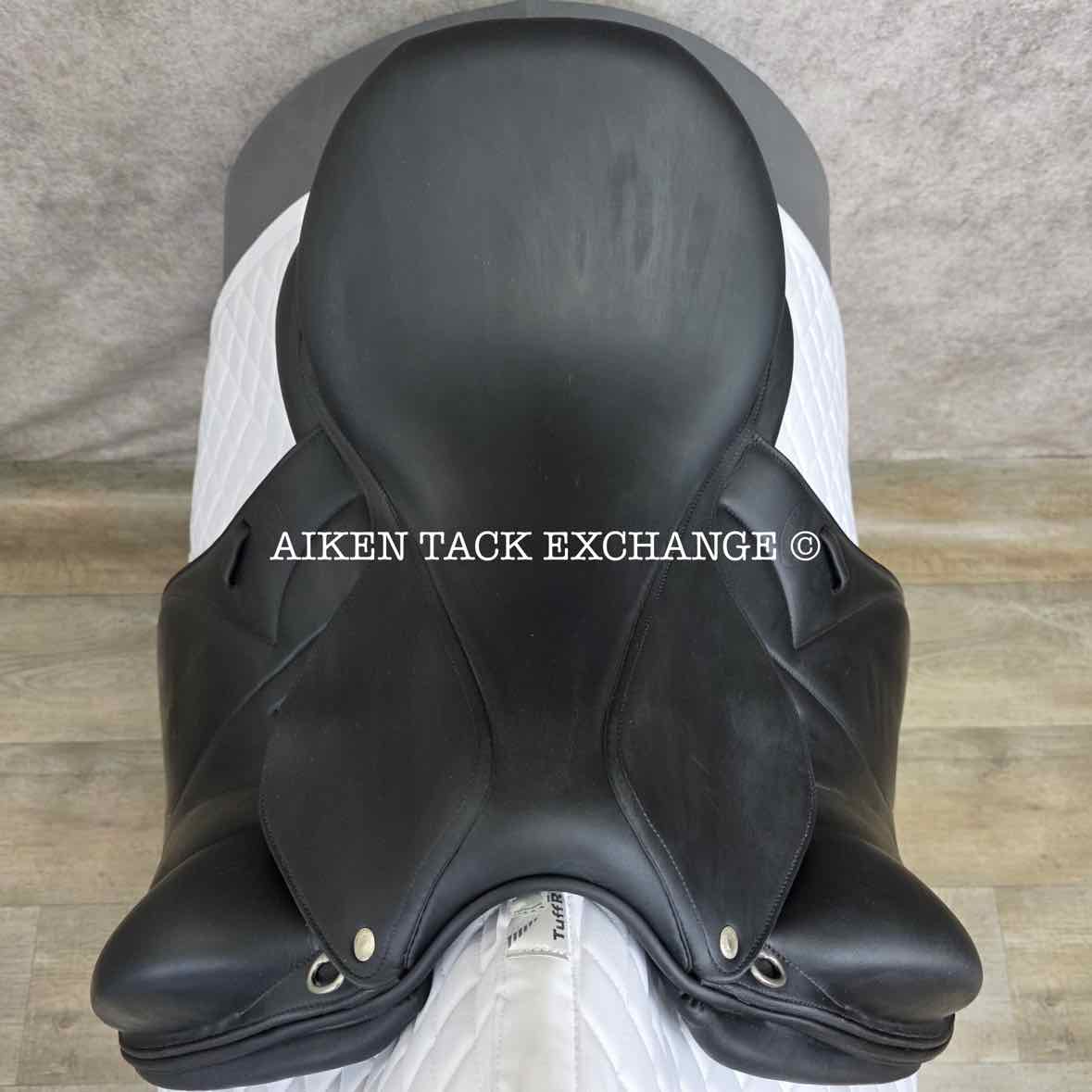 2008 Devoucoux Makila Monoflap Dressage Saddle, 18" Seat, 3A Flap, Medium Wide Tree, D3D Panels, Full Buffalo Leather