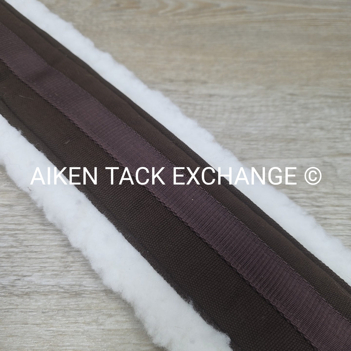 SmartEquine Fleece Girth with Double End Elastic, Brown, 56"