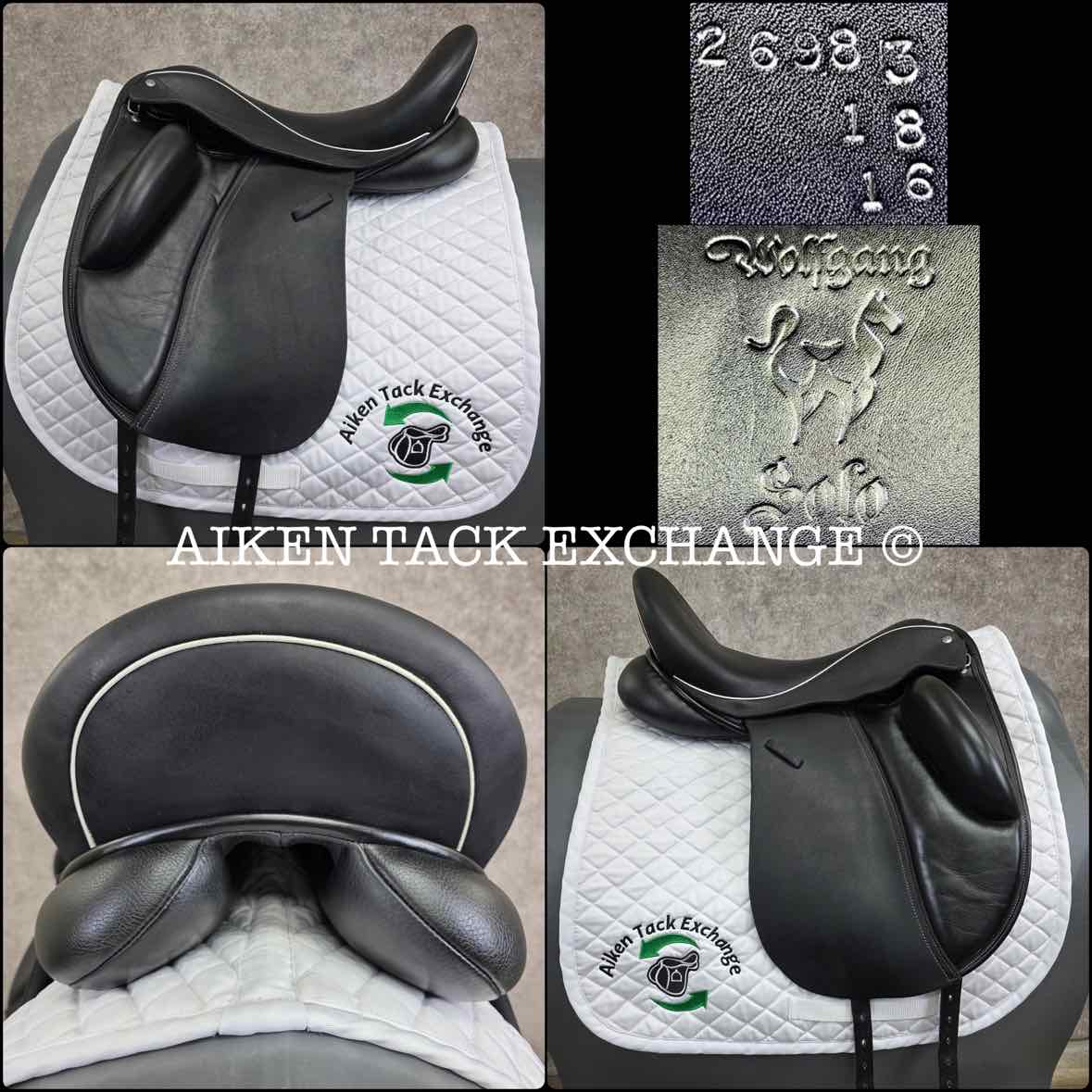 **SOLD** 2020 Custom Saddlery Wolfgang Solo Dressage Saddle, 18" Seat, Adjustable Tree - Set to Wide, Wool Flocked Panels