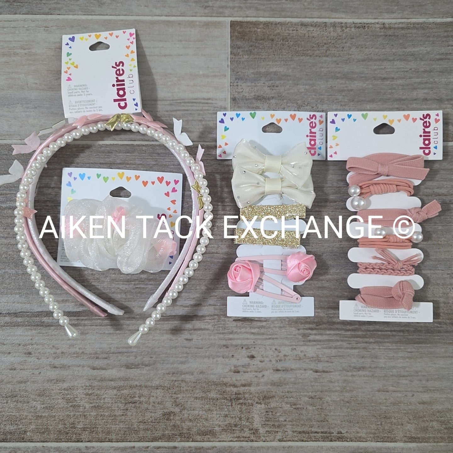 Claire's Hair Bundle - 3 Headbands, 7 Hair Clips, 6 Hair Ties