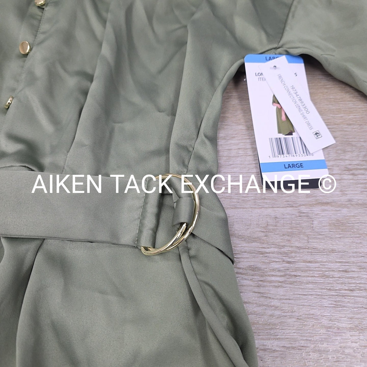 French Collection Long Shirt Dress, Size Large