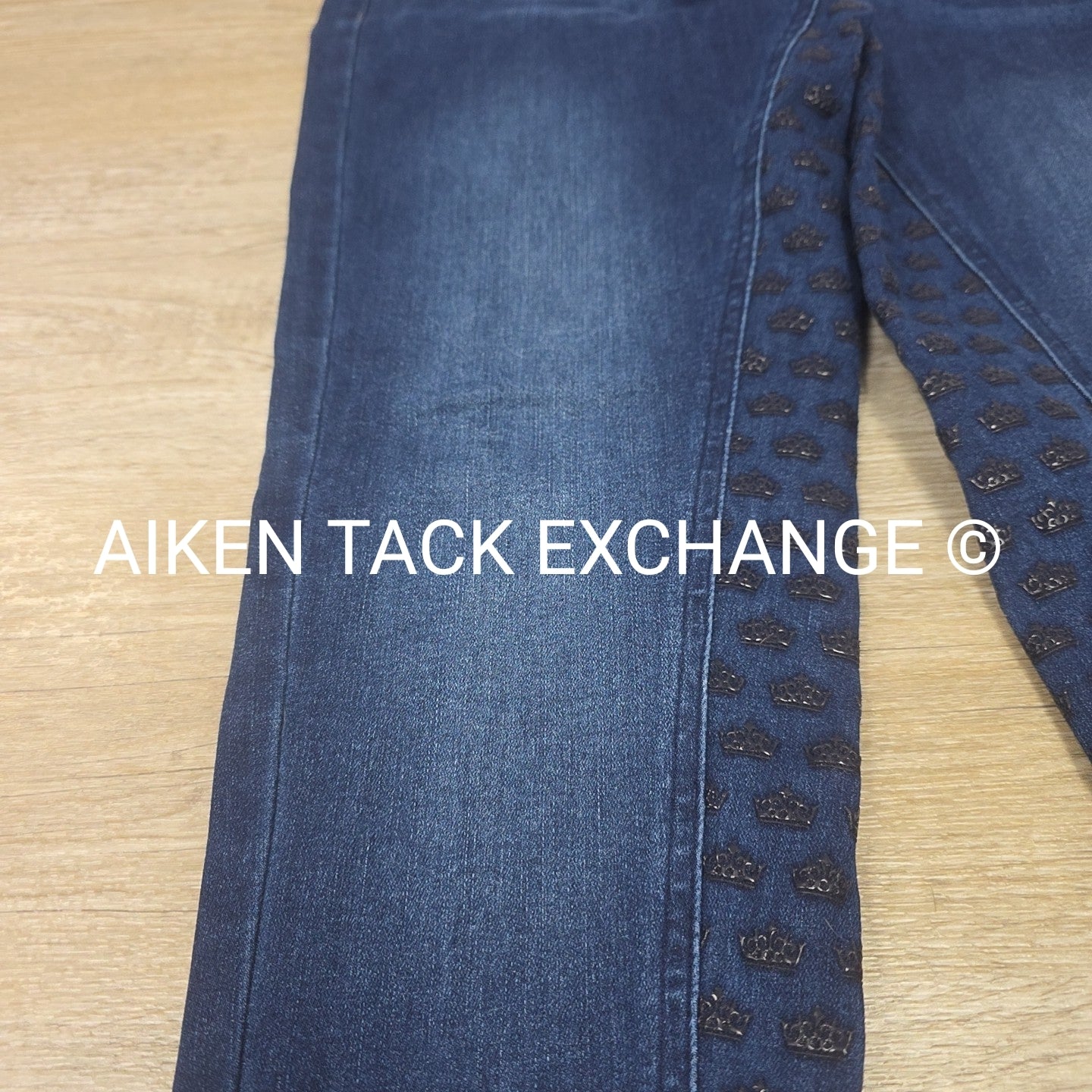 Esprit Stretch Denim Silicone Grip Full Seat Breeches, Women's Large