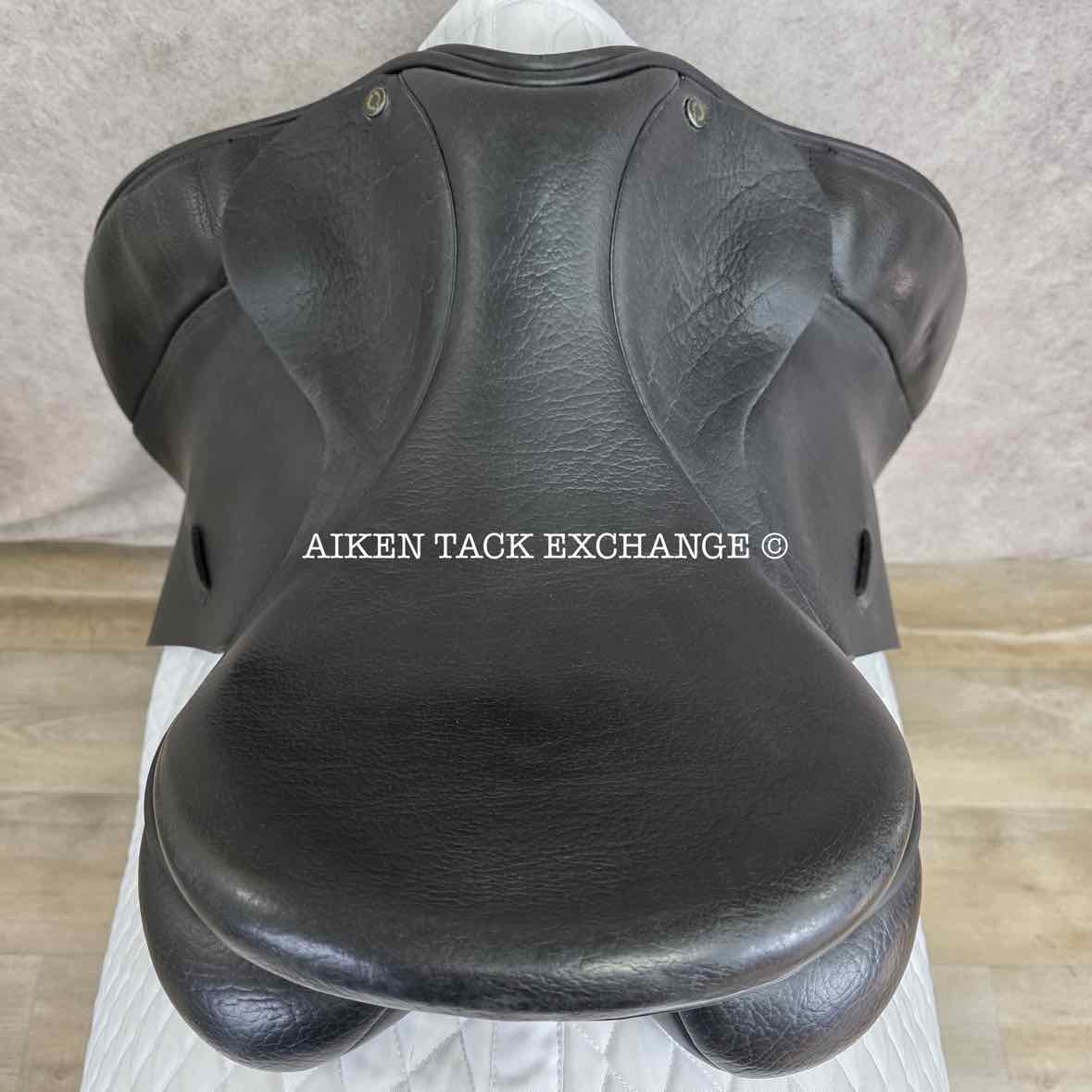 Martin Wilkinson Dressage Saddle, 17.5" Seat, Wide Tree, Wool Flocked Panels