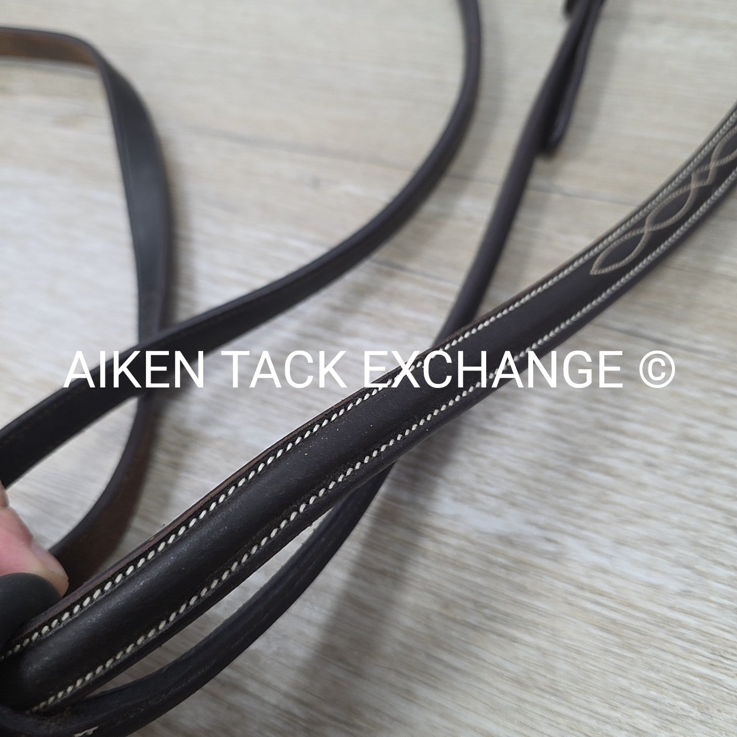 Ovation Elite Fancy Stitched Raised Standing Martingale, Brown, Size Cob