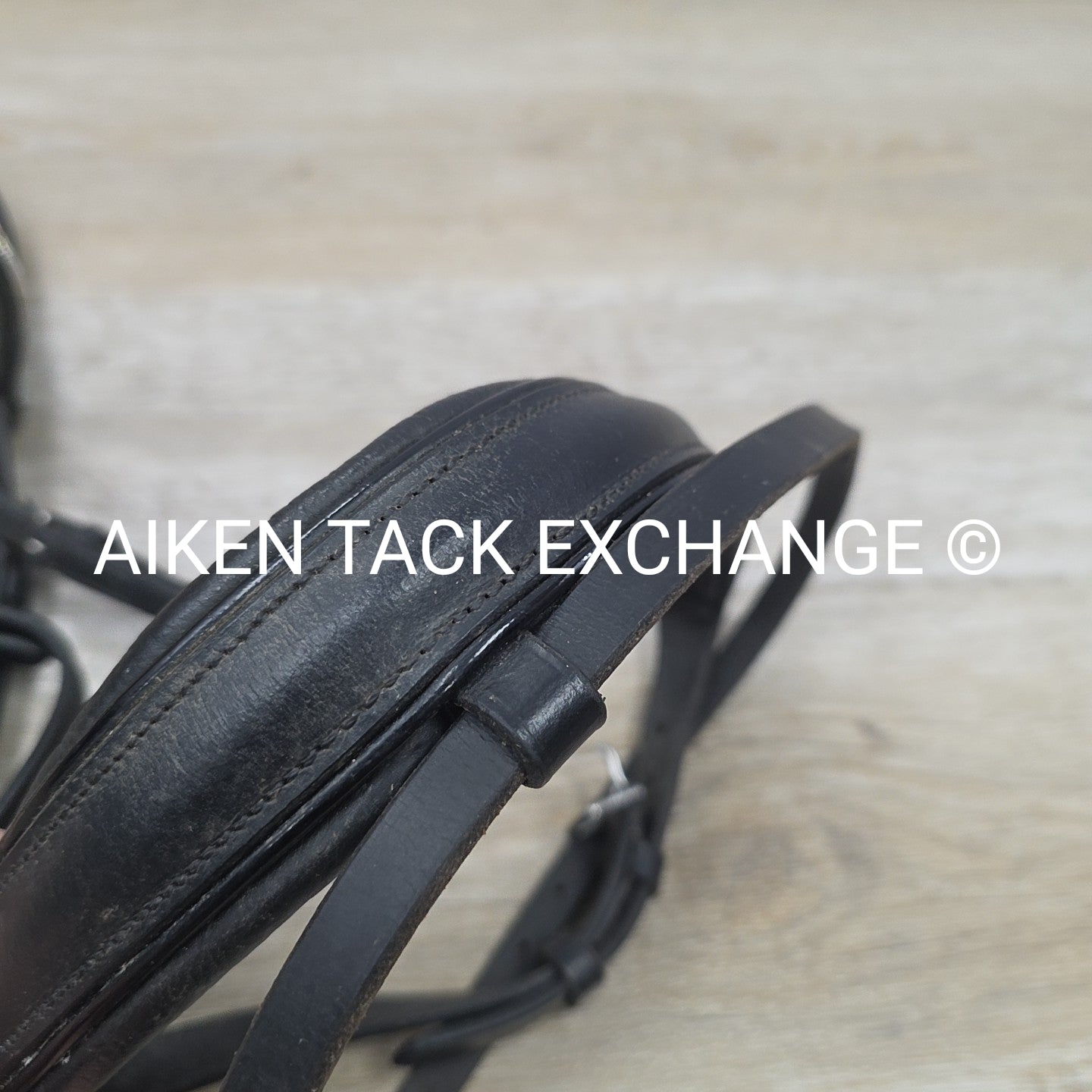 Horze Dressage Bridle with Rubber Reins, Black, Size Full