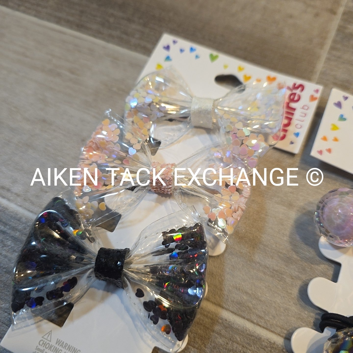 Claire's Hair Bundle - 1 Pack of Hair Ties, 3 Hair Clips