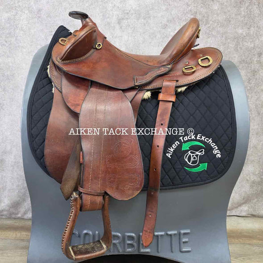 Trevor James Champion Drafter Australian Saddle, 15.5" Seat (Western) - 17.5" Seat (English), Wide Tree