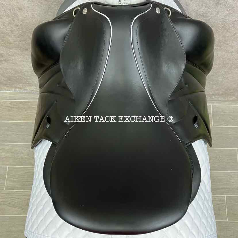 2016 Devoucoux Makila S Monoflap Dressage Saddle, 17.5" Seat, 3A Flap, Medium Wide Tree, D3D Panels, Full Buffalo Leather