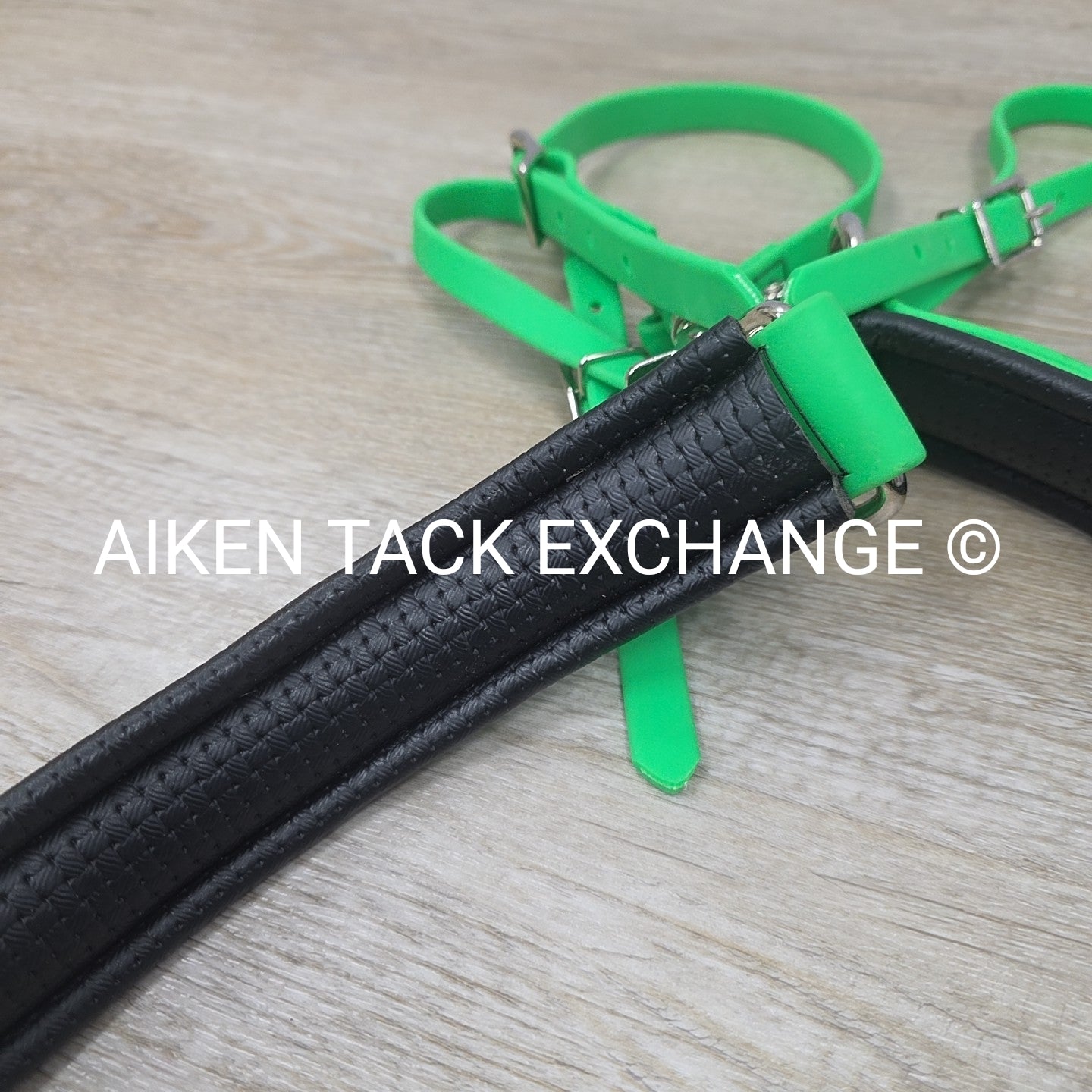 Biothane Bitless Bridle with Reins & Breastplate, Green, Size Full