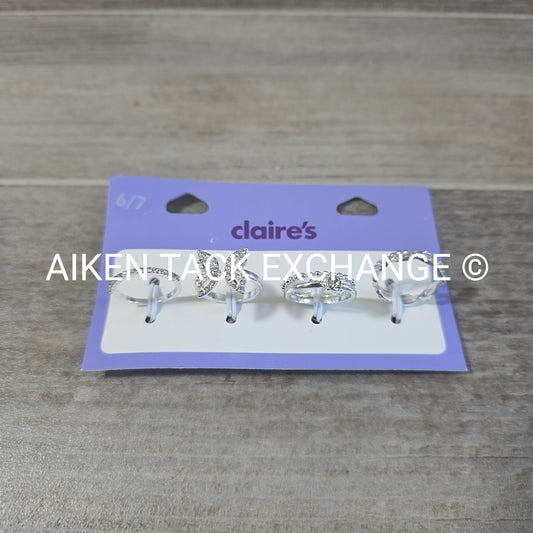 Claire's Ring Set (4) - Size 6/7