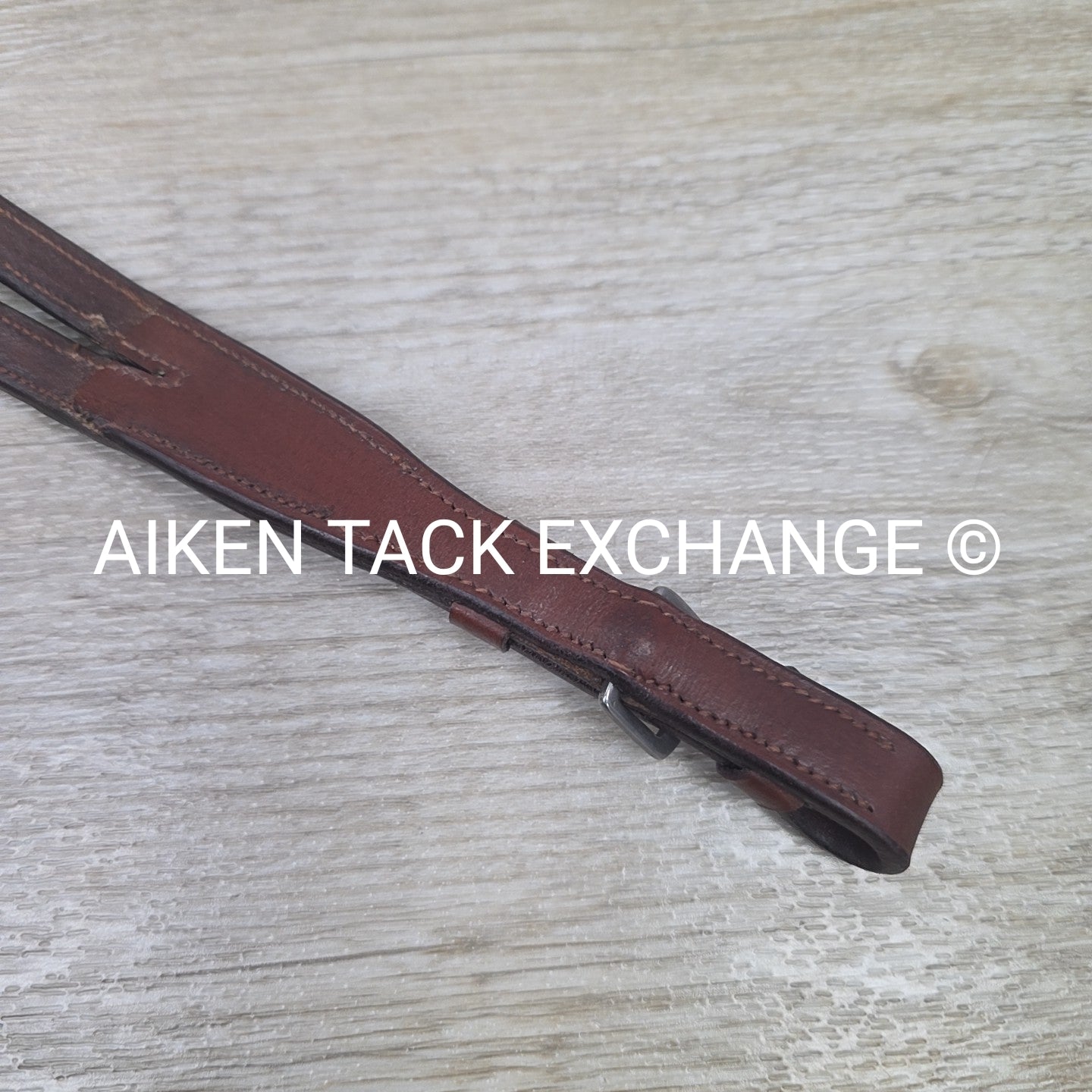 Fancy Stitched Round Raised Running Martingale Attachment, Brown