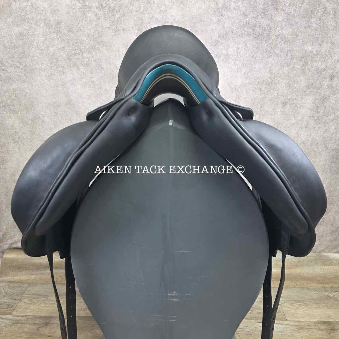 2018 Voltaire Adelaide Monoflap Dressage Saddle, 17" Seat, 1A Flap - Short, Medium Wide Tree, PRO Panels, Full Buffalo Leather
