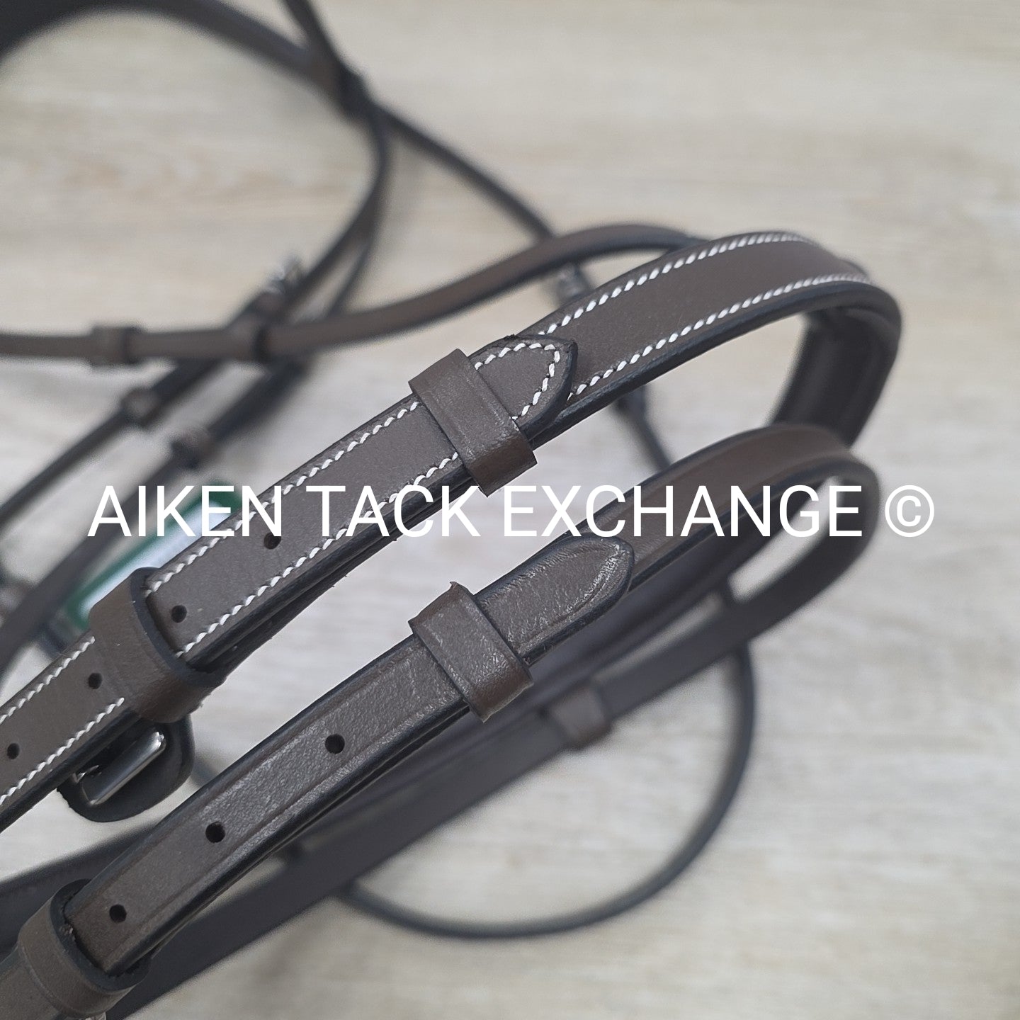 HDR Pro Mono Crown Flash Bridle with Rubber Reins, Havana, Oversize