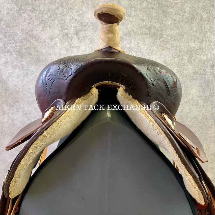 Bona Allen Western Roping Saddle, 15" Seat, Regular Tree - Semi QH Bars