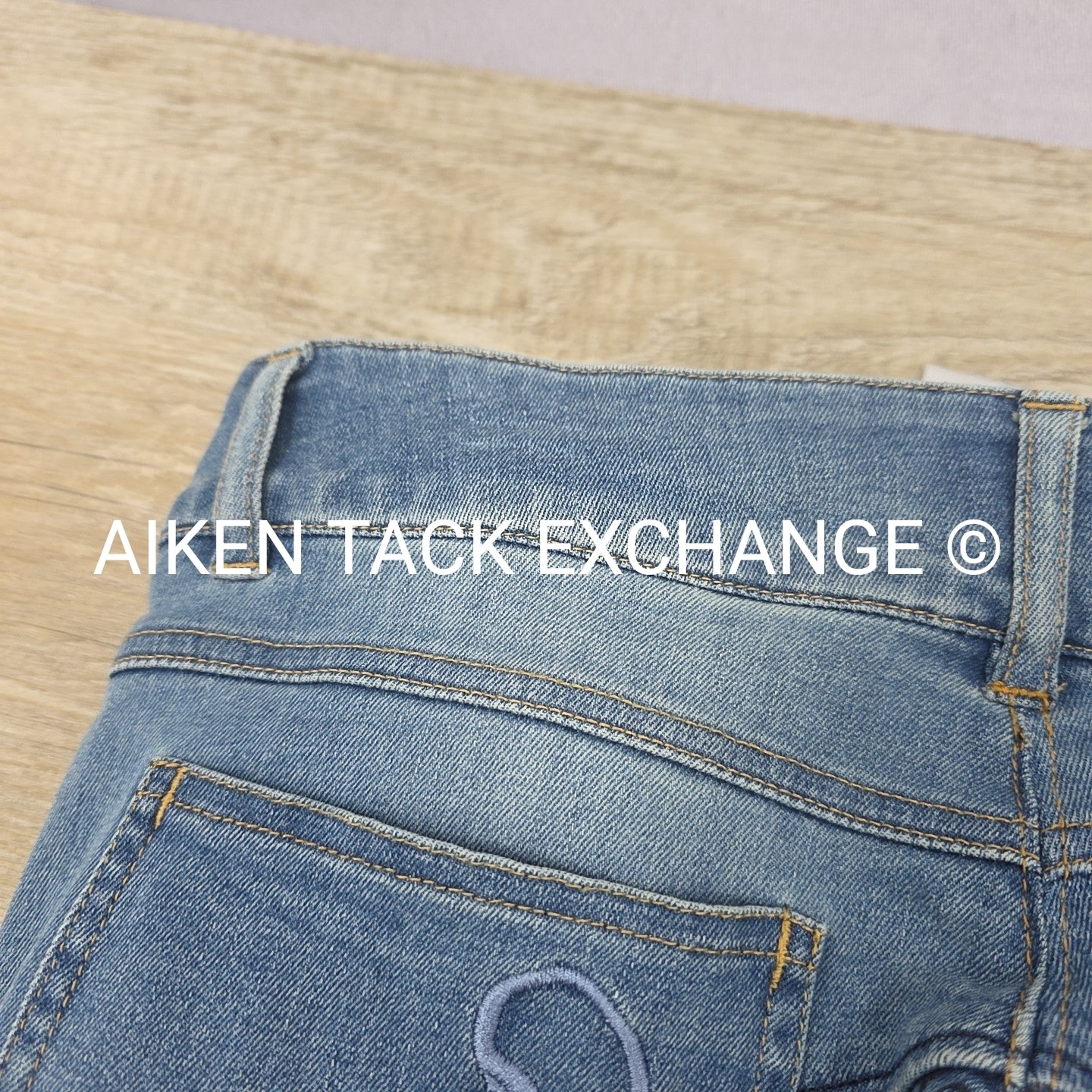 Horze Silicone Grip Full Seat Denim Breeches, Size 28