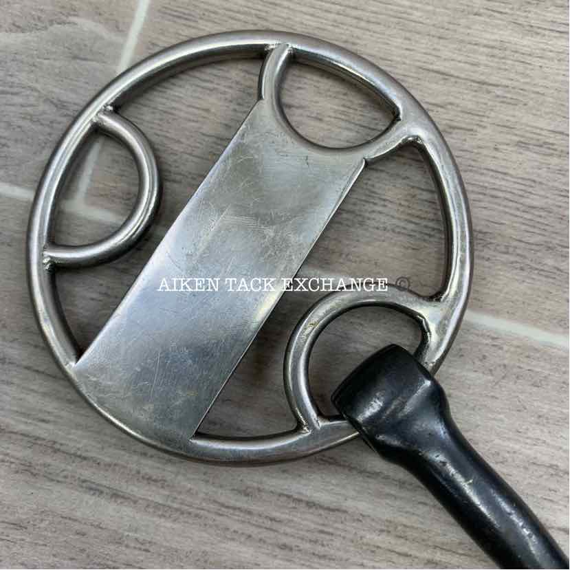 Trammell Sweet Iron Single Joint Fixed Cheek Beval Loop Gag Bit 4.5"