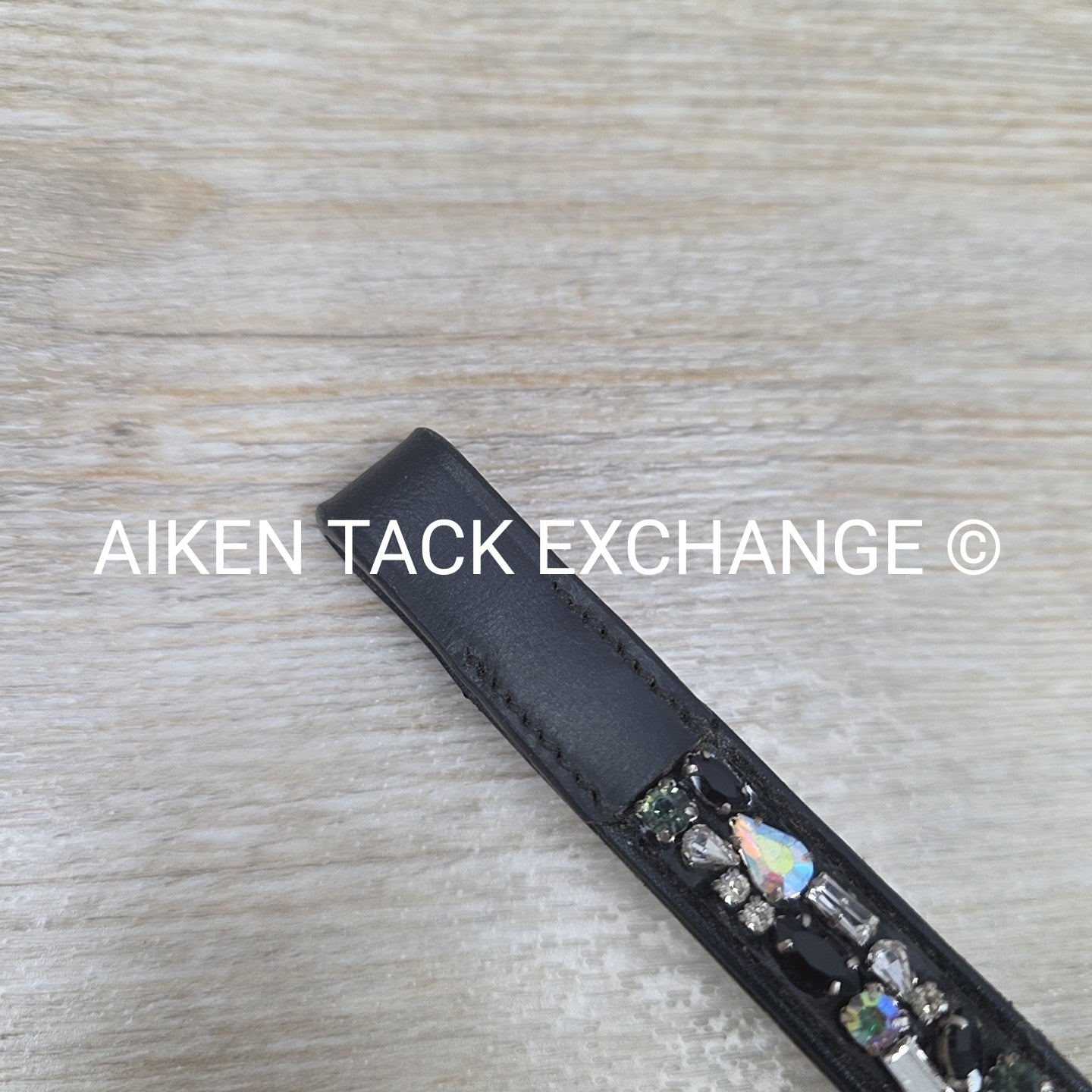 Grewal Equestrian Iced Onyx Browband, Black, Size Full