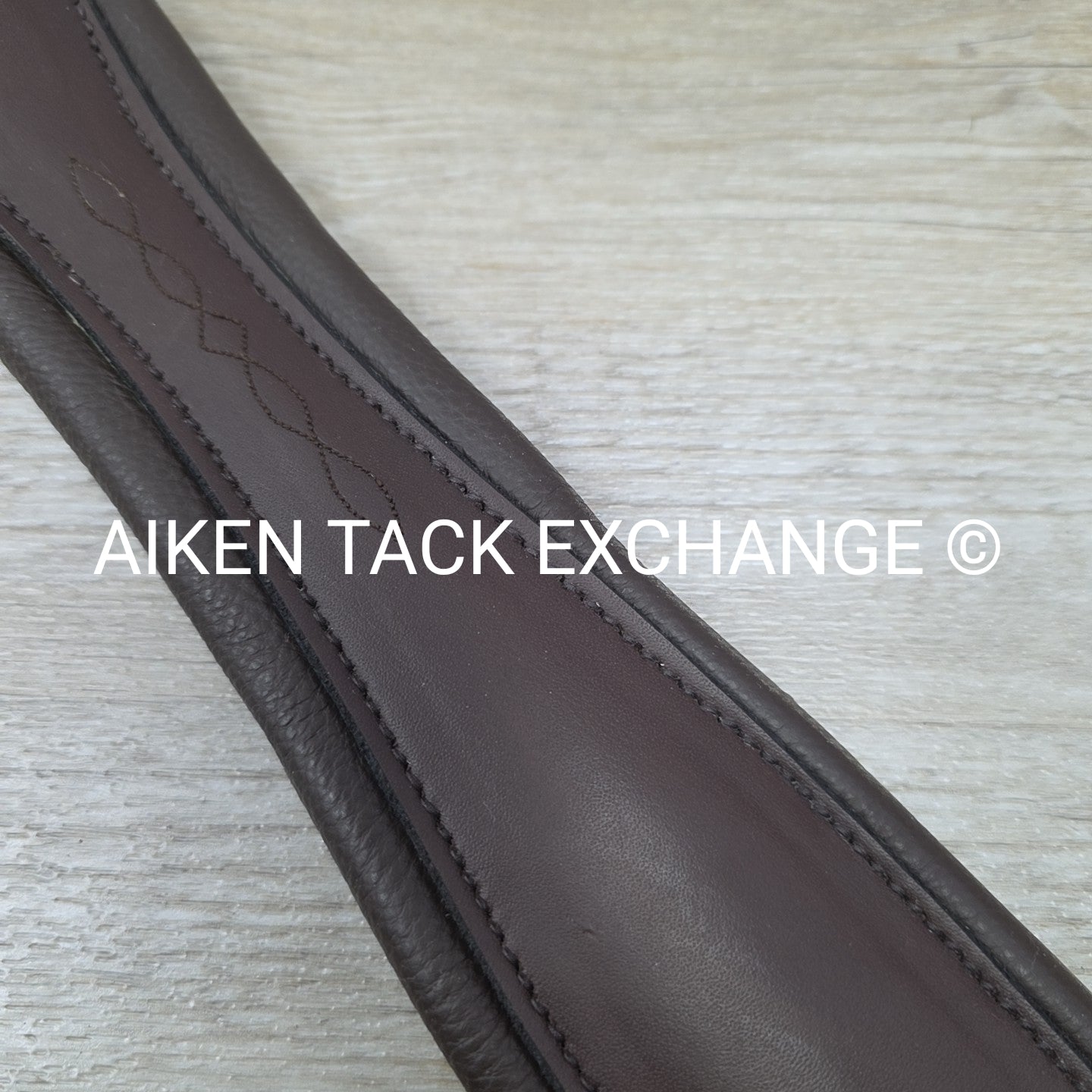 Stubben Leather Girth with Double End Elastic, Brown, 60" (150 cm)
